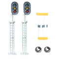 For 2 X O Scale Model Train Block Signals 3 Aspects Railway Led Light