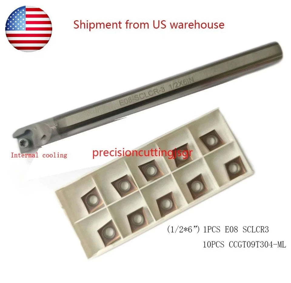 Tool Zimi Solid Carbide Boring Bar 1/2" X 6.0" E08-sclcr3 +10 Ccmt