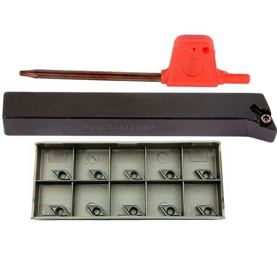Sdqcl1212h07 Cnc Lathe External Turning Tool Holder + Dcmt070204-sm