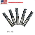 1/2" * 3" 4 Flute Long Carbide End Mill - Tialn Coated
