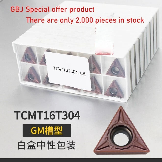 Gbj-CNC Tcmt16t304-gm Tcmt32.51 /Pack Carbide Turning Insert