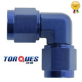 AN -12 (AN12 AN 12) 90 Degree Female to Female FORGED Adapter