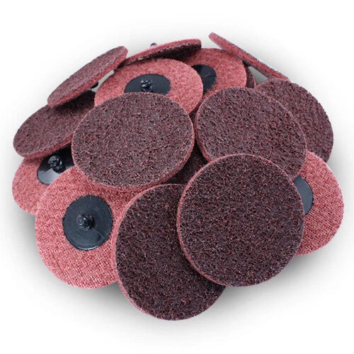 50 Pack - 3" Roloc Surface Conditioning Discs Medium Red Quick Change
