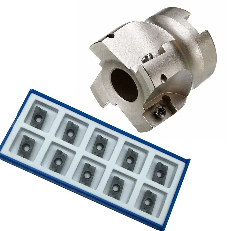 4 Flute Bap 400r-50-22-4f 50mm Face End Mill Cutter + Apmt1604pder