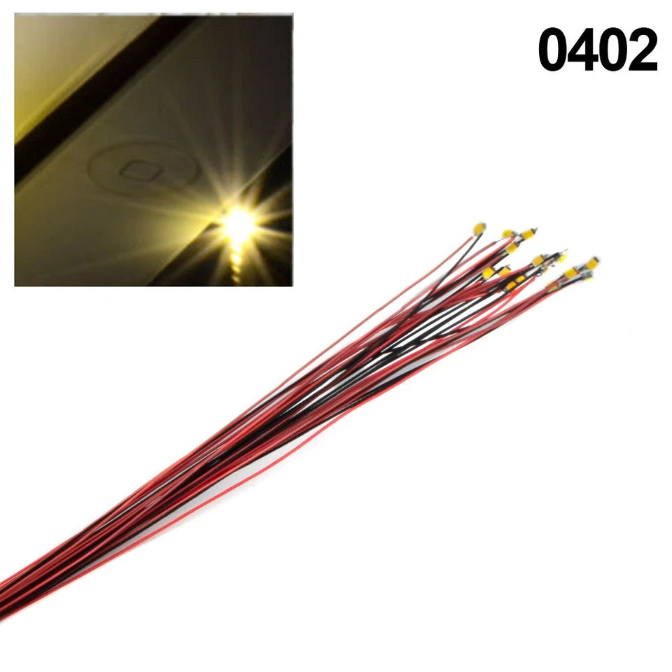 Led Light Soldered Warm White With Cable 0.34ok Line 15ma/20ma 30cm