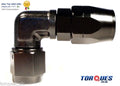 AN -10  90 DEGREE Swivel Seal BLACK Forged Hose Fitting