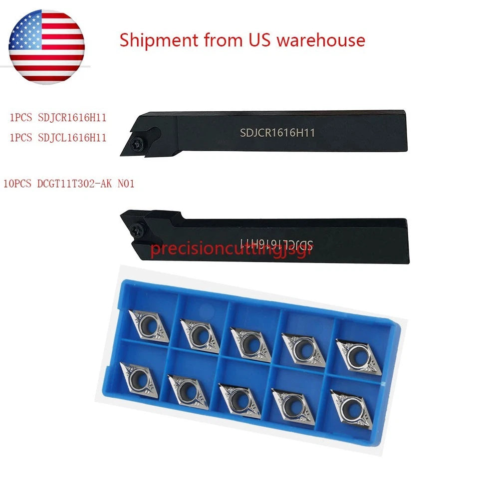 Sdjcr1616h11+s<wbr/>djcl1616h11 Right+left Hand Lathe Tool Holders +