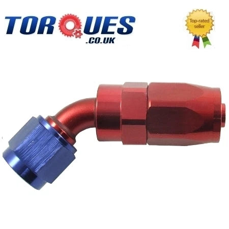 AN -8 (AN8 AN 08) 45 Degree FastFlow Hose Fitting