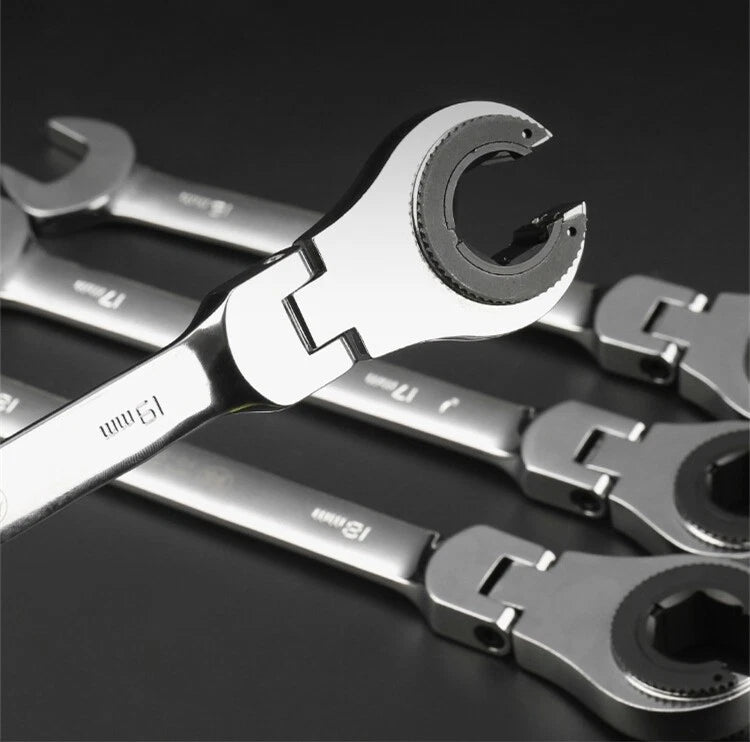 Ratchetfix Tubing Wrench Set Ratcheting Flex Head 72-tooth Car Repair