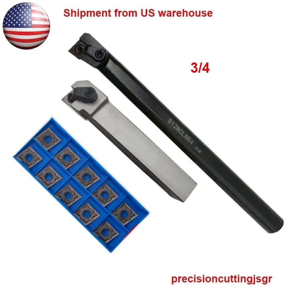 1p 3/4" Shank Boring Bar S12-mclnr4 Whit Cnmg120408-pm Carbide Insert