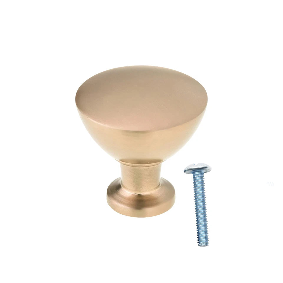 Trophy Round Metal Champagne Bronze 1-11/32" (34mm) Kitchen Cabinet