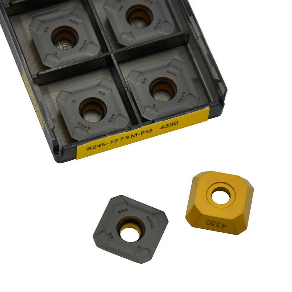 New R245-12t3m-pm 4330 Carbide Milling Inserts (Box Of 10) ！