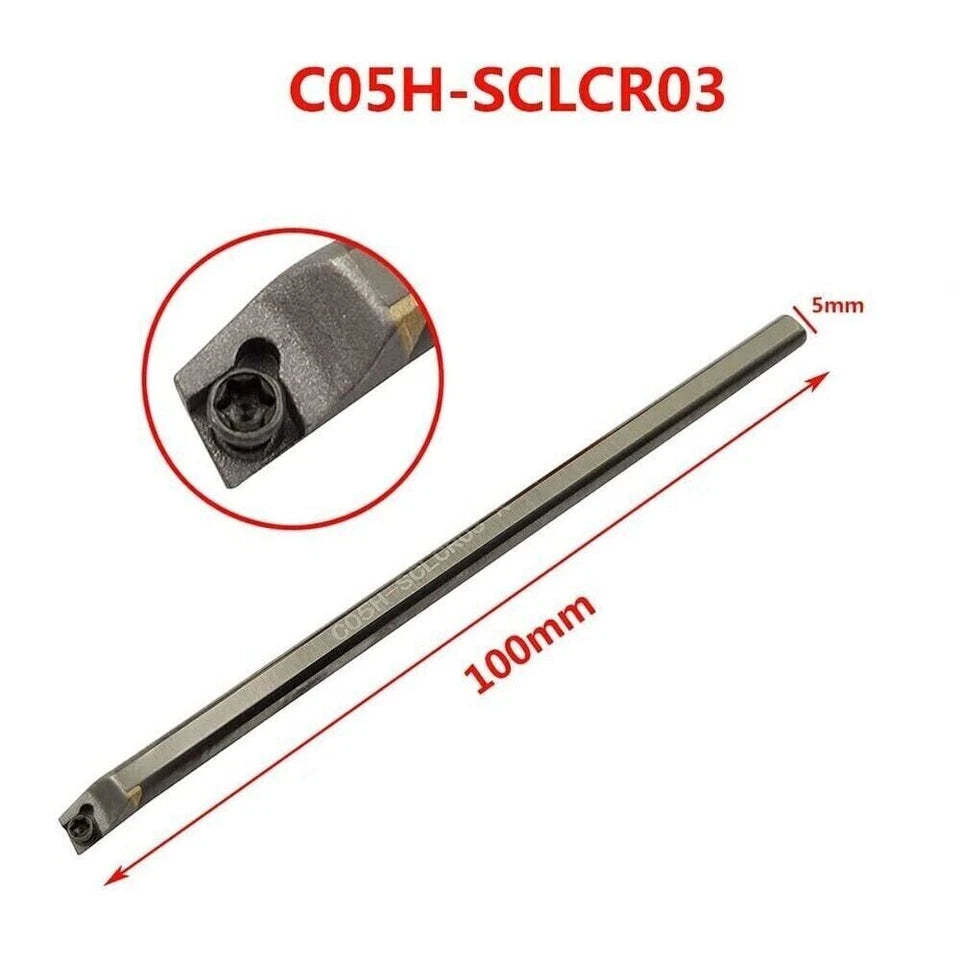 5mm Cnc Lathe Tungsten Turning Tool Holder Boring Bar For Ccgt03
