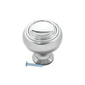 Round Metal Button Chrome Kitchen Cabinet Drawer Knob 1-5/16" (33mm)
