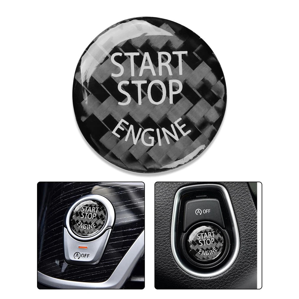Carbon Fiber Car Key Cap Sticker For 1 For 2 3 4 5 6 7 X3 Long Lasting
