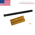 95° 1/2" Shank 7" Long Lathe Indexable Boring Bar S08-sclcr-3 Turning