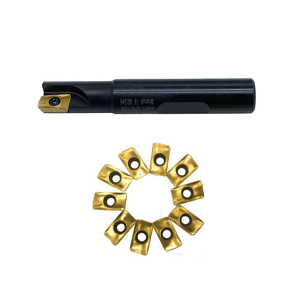 1/2" ×1/2"× 3" 12.5mm +10* Apmt1135 Square Shoulder Indexable End