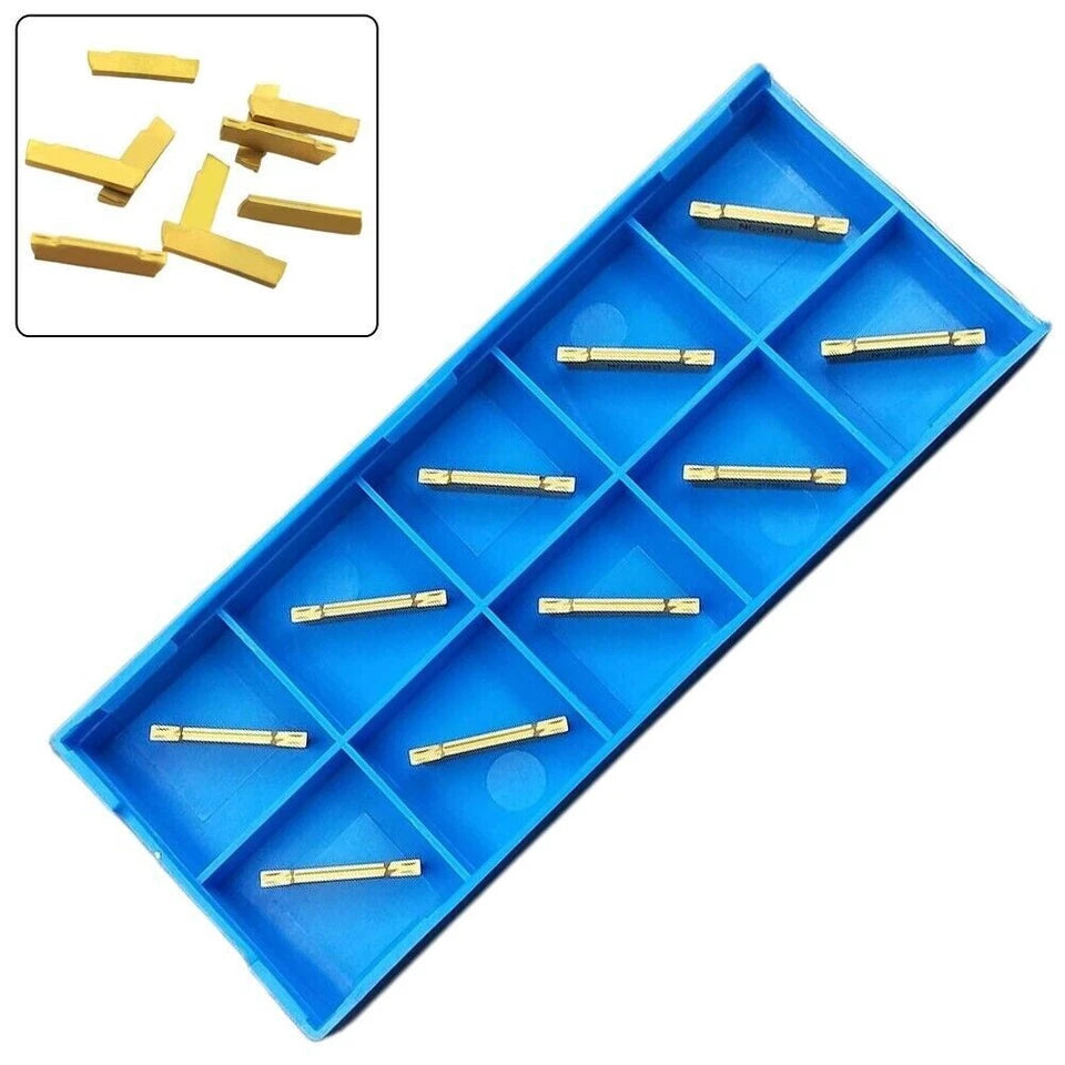 10* Grooving Cut Off Carbide Turning Inserts For 1.5mm Lathe Turning