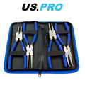 Us Pro 9" Ni-fe Finish Circlip Plier Set In Zip Case 1822