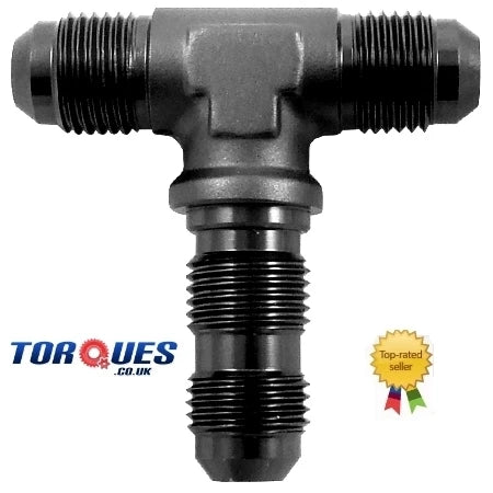AN -3 (AN3 AN 3) Bulkhead Tee Fitting Black