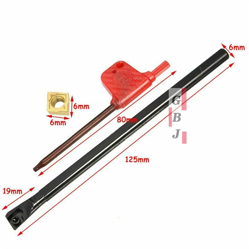 New 6mm Boring And Turning Tool Holder Sclcr06+ Ccmt21.51 Insertion