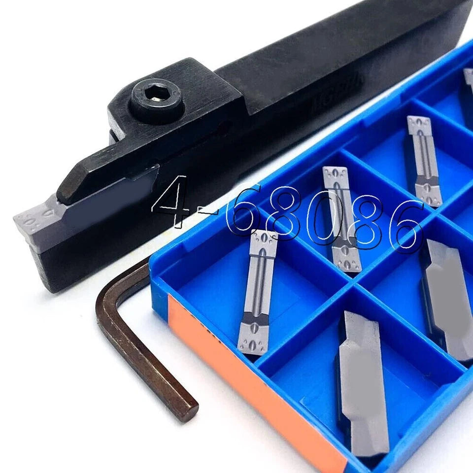 Carbide Insert + Mgehr1010-2 Lathe Turn Tool Holder Groove Cutt Holder