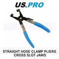 Us Pro Tools Straight Hose Clamp Pliers - Cross Slot Jaws 3922
