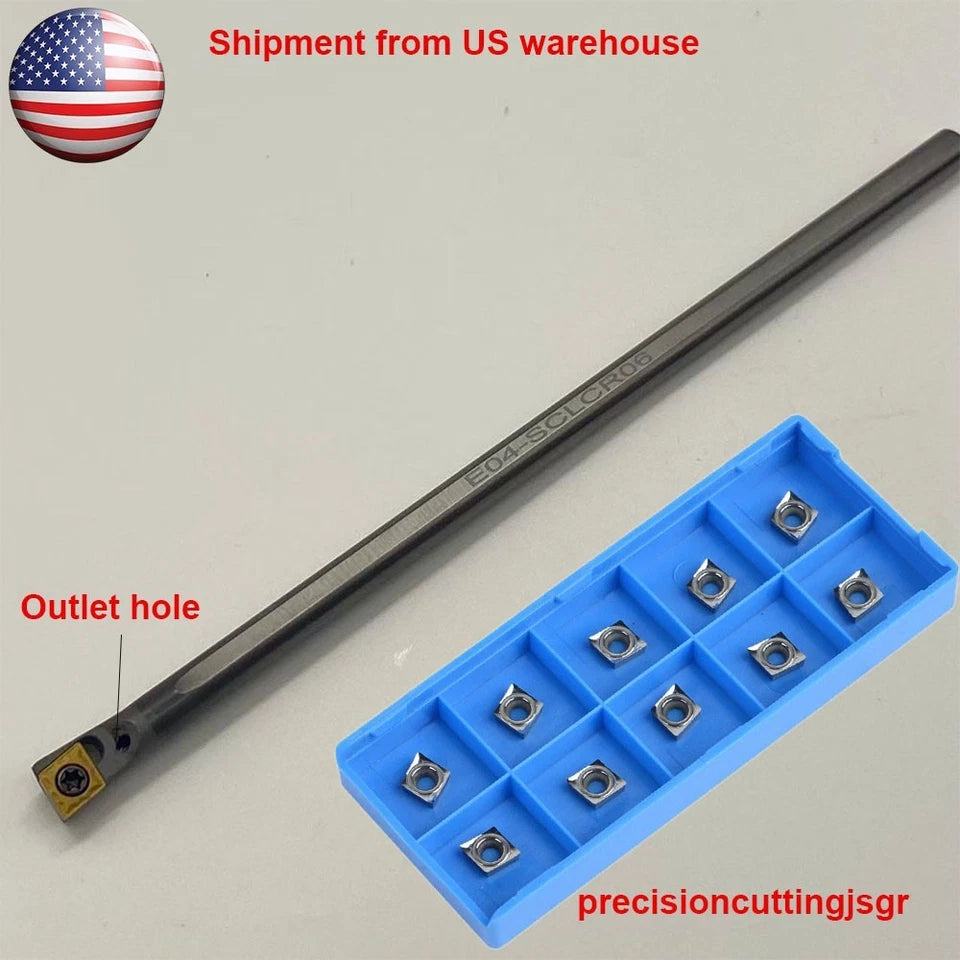 E04 Sclcr 1/4 * 6 " Coolant Through Carbide Boring Bar + 10p Ccmt