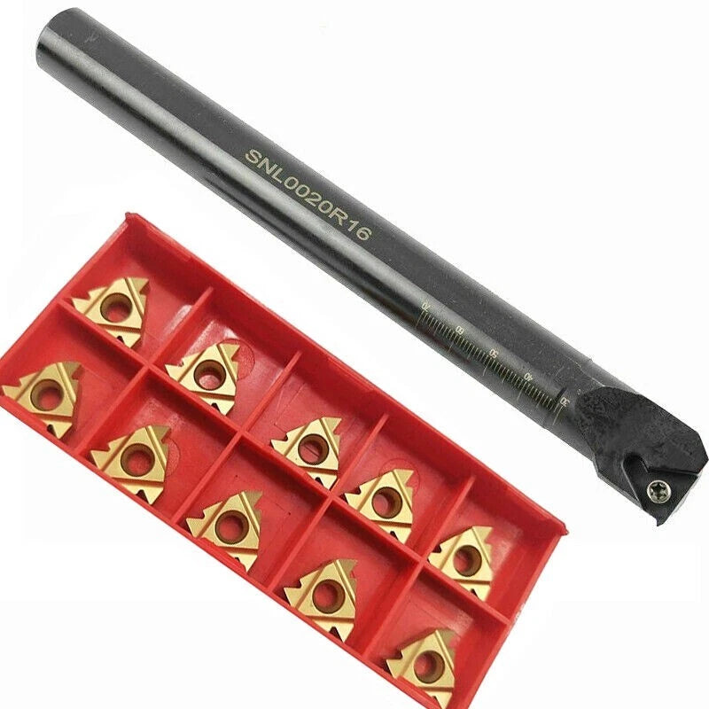 Snl 0020r16 Cnc Lathe Thread Turning Tool Holder + 16er Ag60 Insert