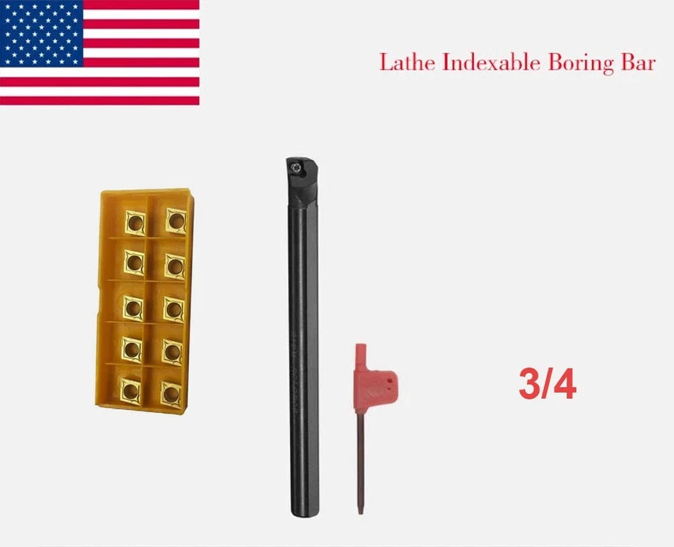 3/4"shank 10" Long Lathe Indexable Boring Bar S12-sclcr09 +10* Ccmt09
