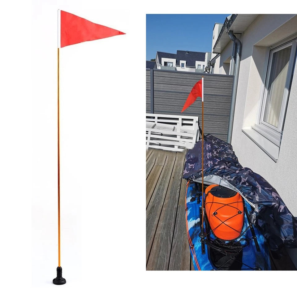 Red Banner Canoe Flag Pole Enhance Your Visibility | Built Supply Co
