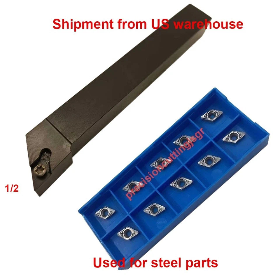 1/2" Shank Sdjcr Lathe Turning Tool Holder + Dcgt070208 Carbide