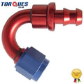 An -12 (12an Jic An12) 150 Degree Push-on Socketless Fuel Hose Fitting