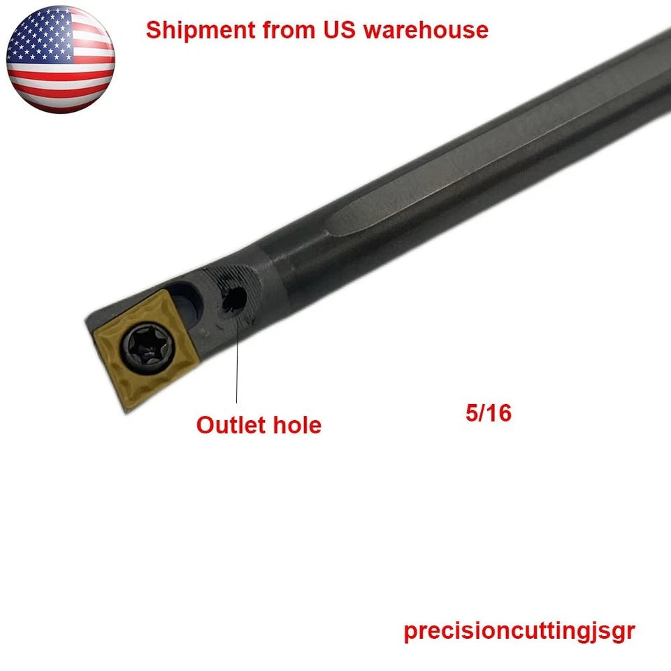 E05 Sclcr 5/16 * 6.5" Coolant Through Carbide Boring Bar + 1p Ccmt
