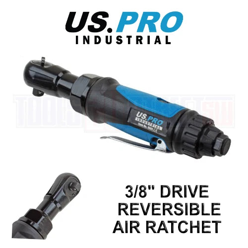 Us Pro Industrial 3/8" Drive Reversible High Torque Air Ratchet 8600