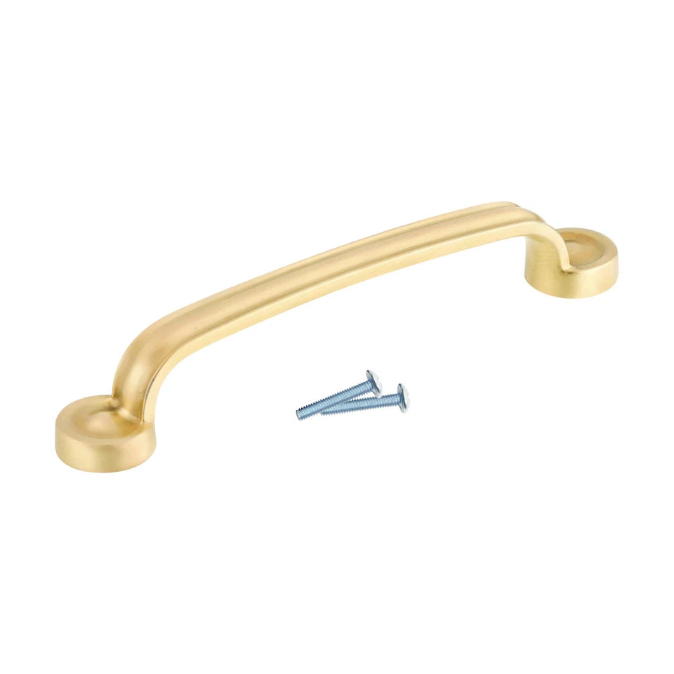 Traditional Style 5-1/32" (128mm) Center To Center Satin Brass