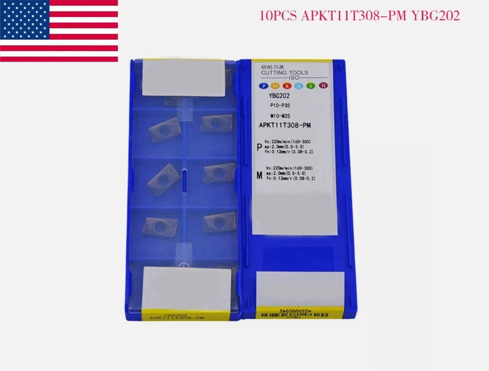 For Steel Apkt11t308-pm Zm202 Cnc Lathl Milling Carbide Inserts Usa