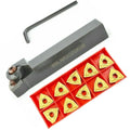 Set Of 20mm Lathe Turning Tool Holder Wwlnr2020k08 + 10 Wnmg0804