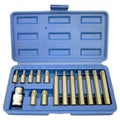 1/2" Dr Crv Internal Male Torx Star Bit E Socket Set Chrome Vanadium
