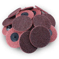 50 Pack - 3" Roloc Surface Conditioning Discs Medium Red Quick Change Prep Pads