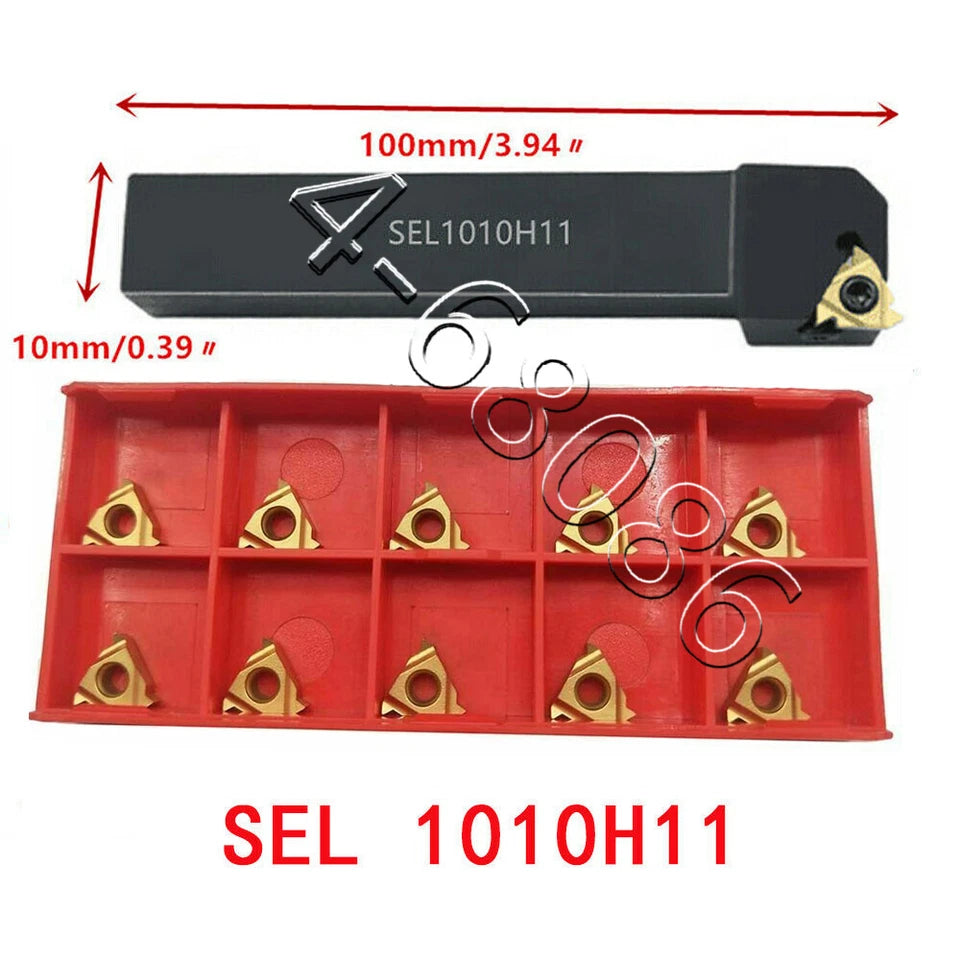 Sel 1010h11 10×100mm Cnc Lathe Thread Turning Tool Holder+ 11ir Ag60