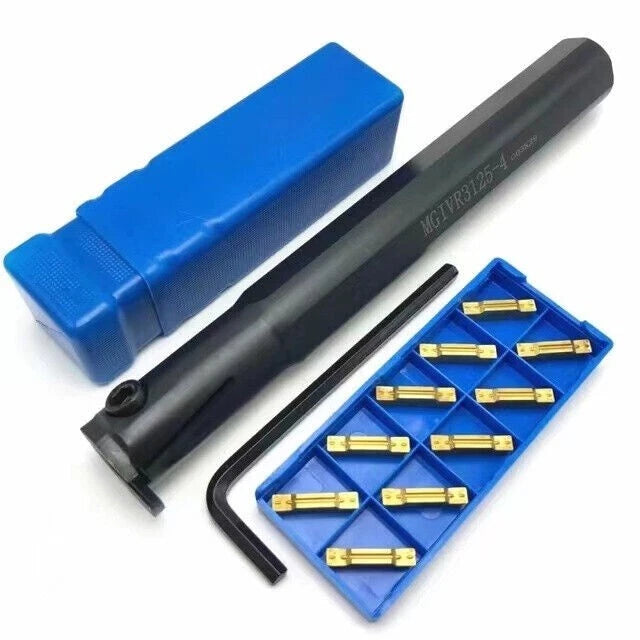 25x200mm Lathe Grooving Cut-off Tool Holder+ Mgmn400 Inserts
