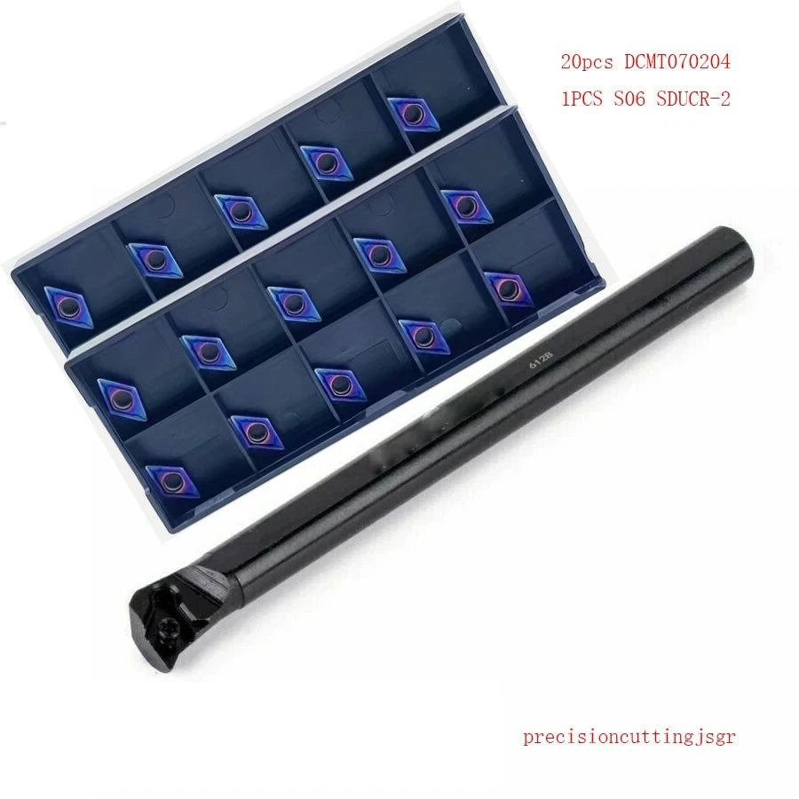 3/8" Shank 6" Long Lathe Indexable Boring Bar S06-sducr-2 + Dcmt070204