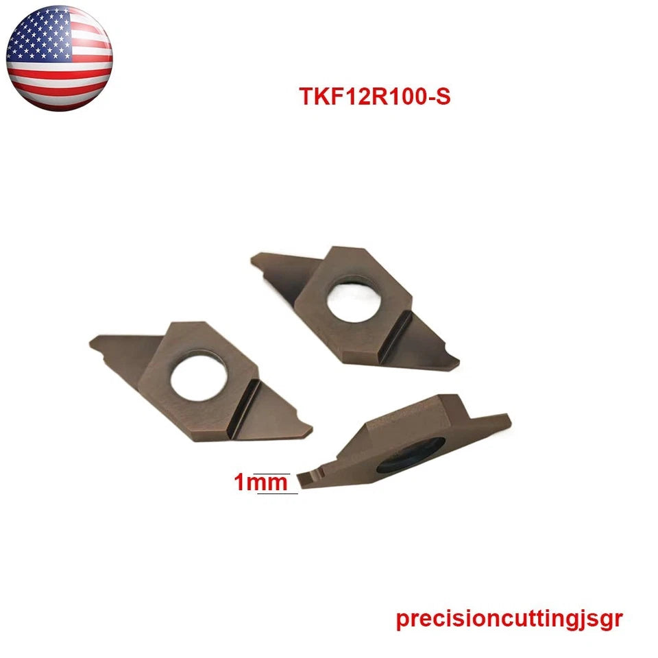 Carbide Grooving Inserts Cut-off & Grooving Width 1mm Tkf12r100 For