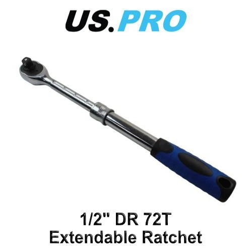 Us Pro 1/2" Drive Extendable Ratchet 12" - 18" 310mm - 440mm 4155
