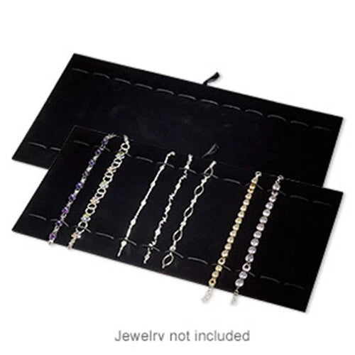 14-1/8 X 7-5/8,black Velvet Bracelet Watch Display Liner Tray Insert