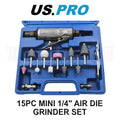 Us Pro Mini 1/4" Air Die Grinder Set 8419