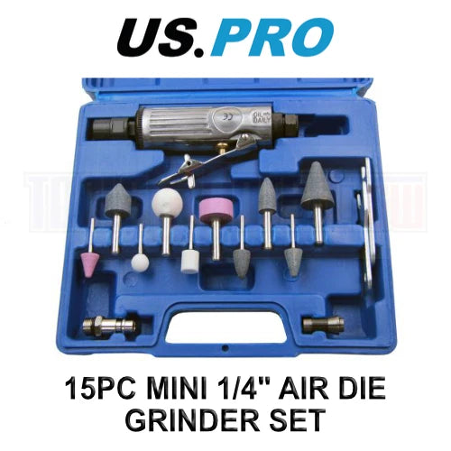 Us Pro Mini 1/4" Air Die Grinder Set 8419