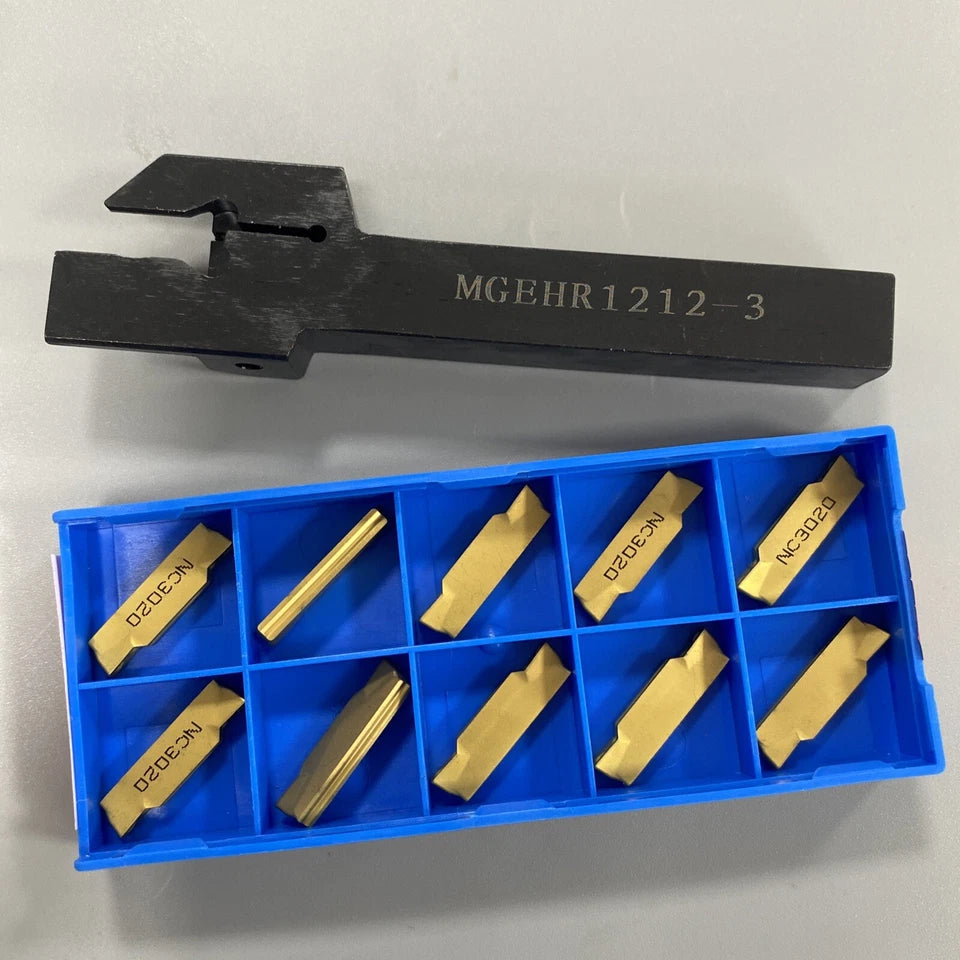 12mm External Slot Groove Turning Tool Holder Mgehr1212-3 + 3mm
