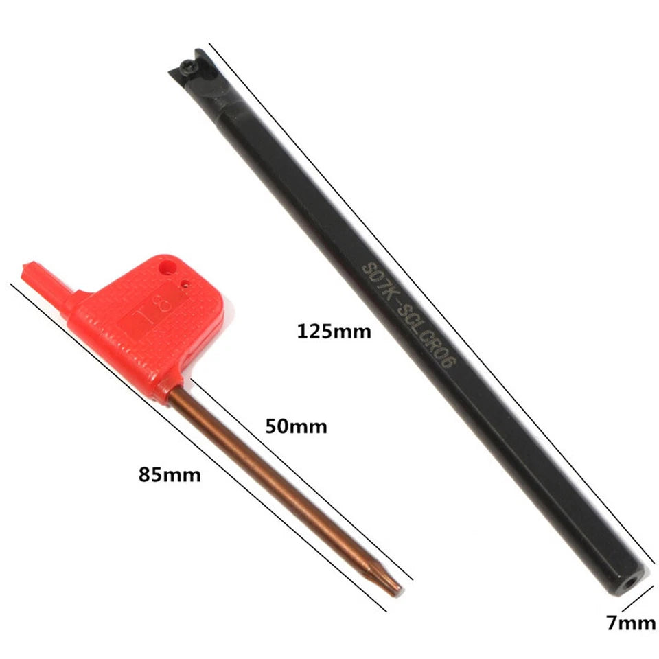 Lathe Boring Bar Turning Tool Holder 7*125mm For Ccmt060204 Insert